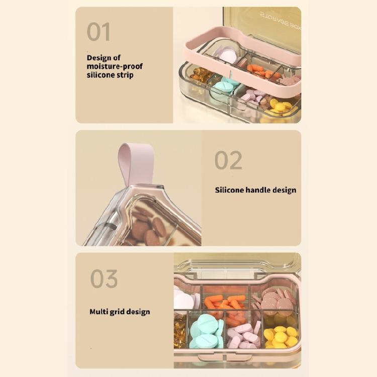 4 or 7 Compartment Medicine Organizer For Elderly And Traveler Ensuring Orderly And Moisture proof Pills Container