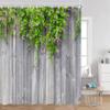 Green Vines Wall Shower Curtains Green Plants Greenery Bathroom Decorations Vintage Landscape Polyester Bath Curtains With Hooks