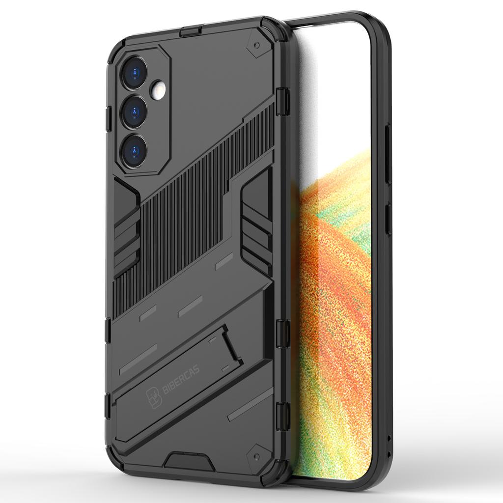 For Samsung Galaxy A34 5G Phone Case,Kickstand Dual-Layer Design Soft TPU Hard PC Phone Back Cover