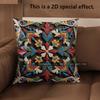 2D Intricate Floral Pattern Decorative Pillow Covers Pattern Cushion Cover Suitable For Sofa Bedroom Car Pillow Cover