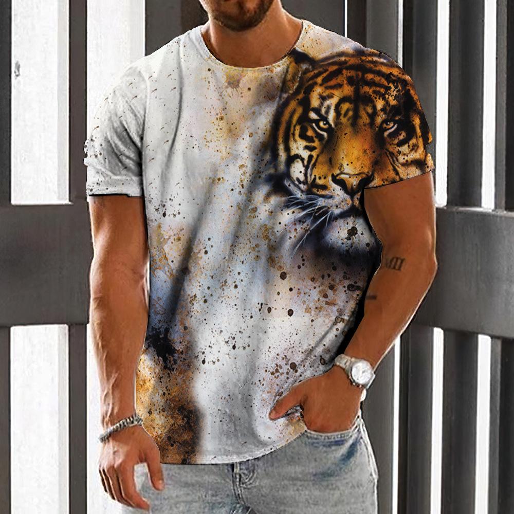 

Футболка с коротким рукавом Street Trend Футболки с цифровым принтом Animal World 3D 6XL