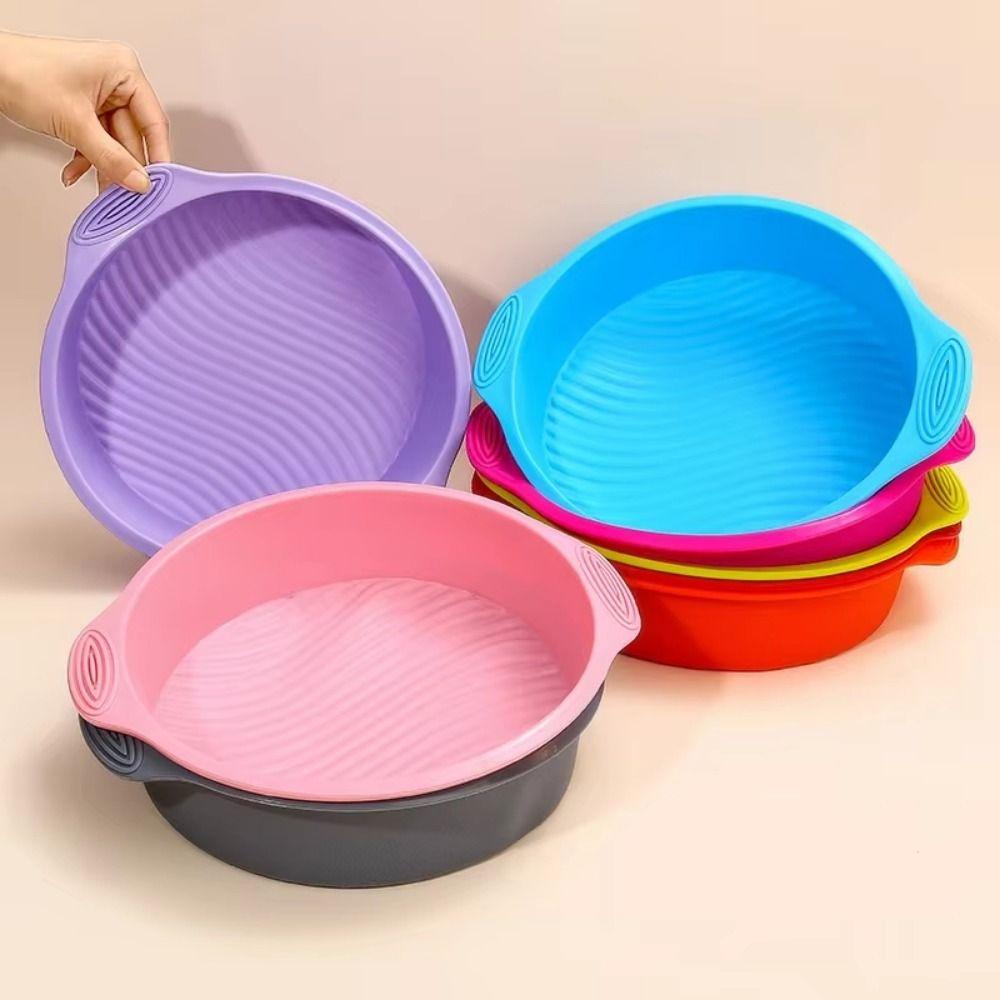 DIY Round Silicone Mold Nonstick Silicone Baking Pan Flexible Cake Mold  Kitchen Gadgets