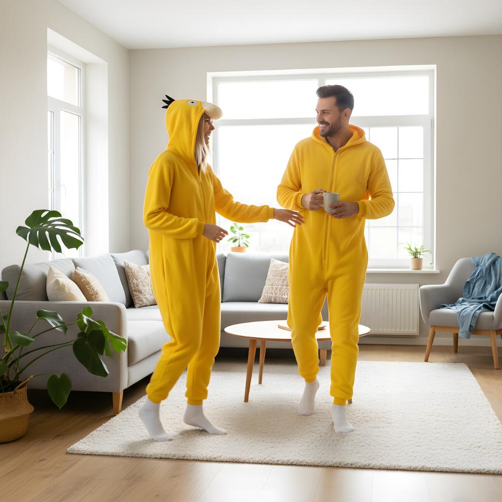 Pyjama Onesie Kigurumi Kostüm Verkleidung Pokemon Enton Xxxl: 195 - 205cm