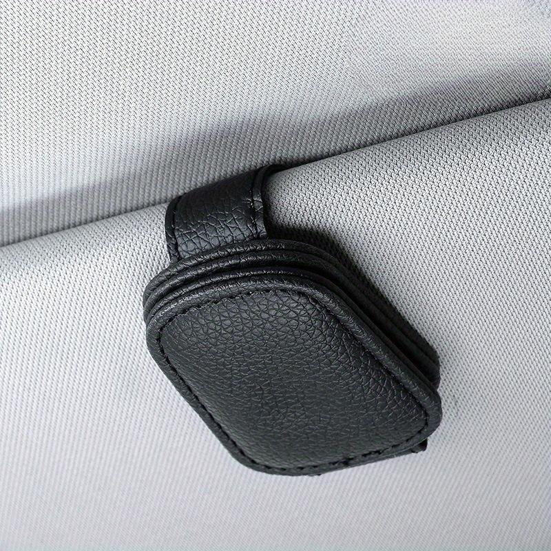 

[Q]Universal Car Sunglasses Holder Magnetic Eyeglass Hanger Clip Magnetic Leather Eyeglass Hanger Clip Car Accessories