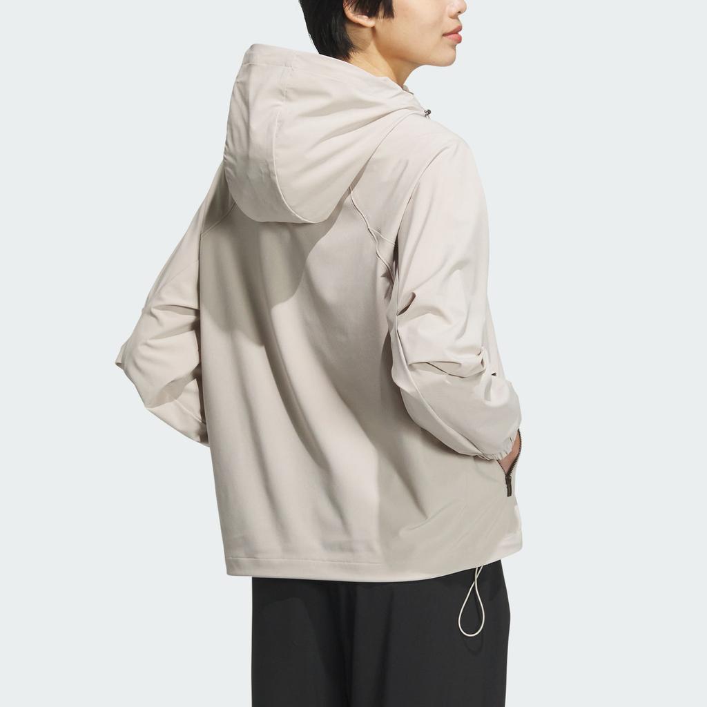 Adidas Tech Woven Jacket With Brand Logo Women Jackets Light-Brown JJ1128