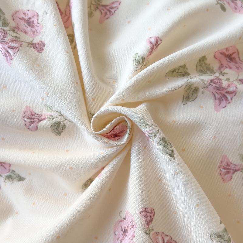 Class A Maternal and Infant Grade Knitted Cotton Double-layer Yarn 4pcs Set, Super Soft Washed Cotton Quilt Cover, Student Dormitory 3pcs Set