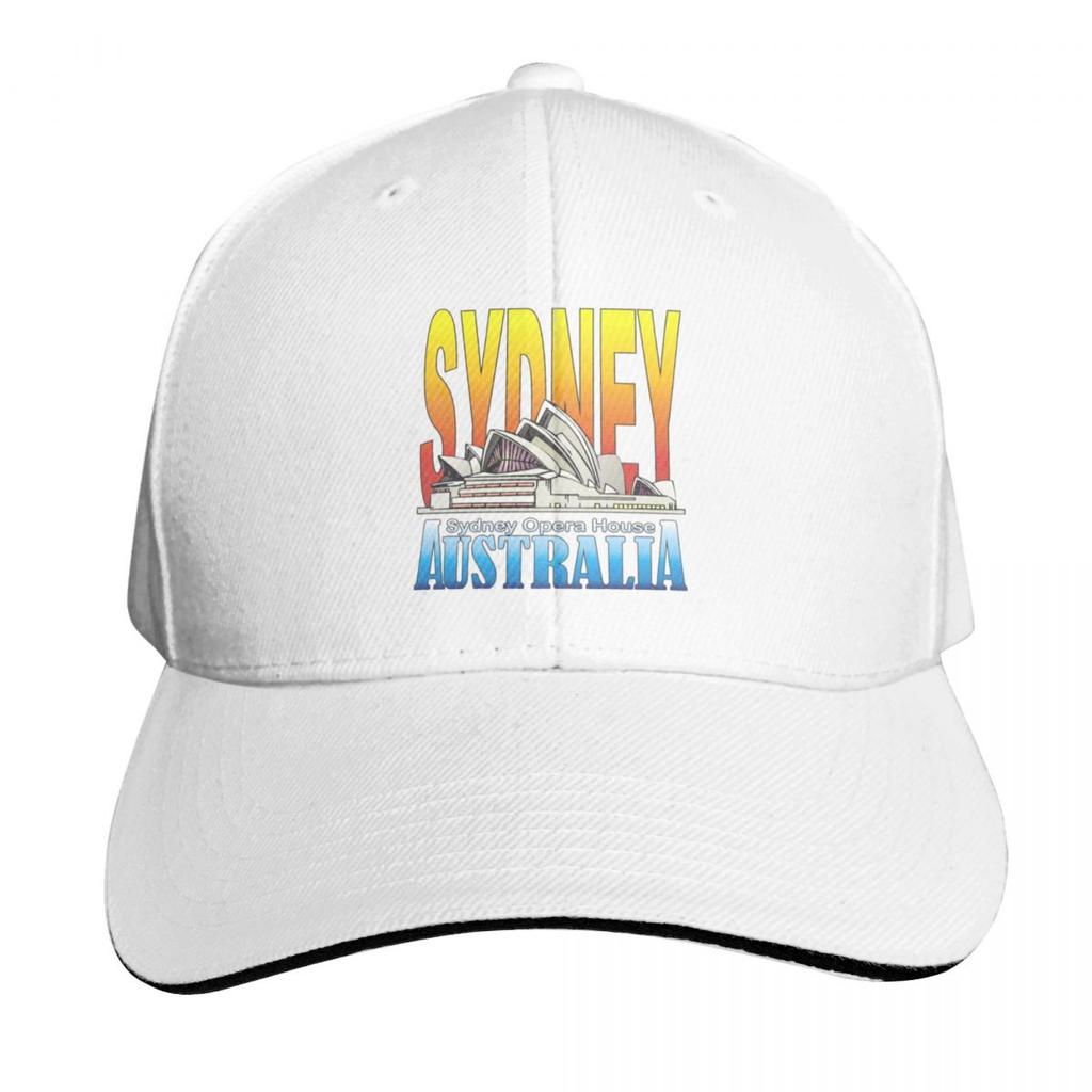 Sydney Opera House art Baseball Cap Six Panel Structured Crown Sun Protection UPF Breathable Mesh Back