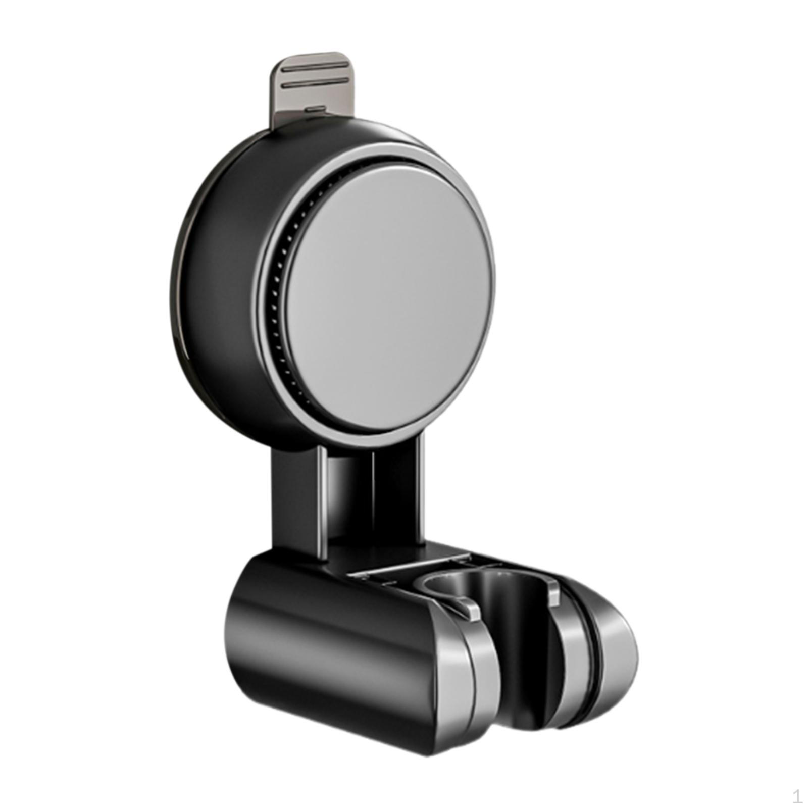 

Регулируемый по высоте держатель для душевой лейки с присоской для ванной комнаты чёрный