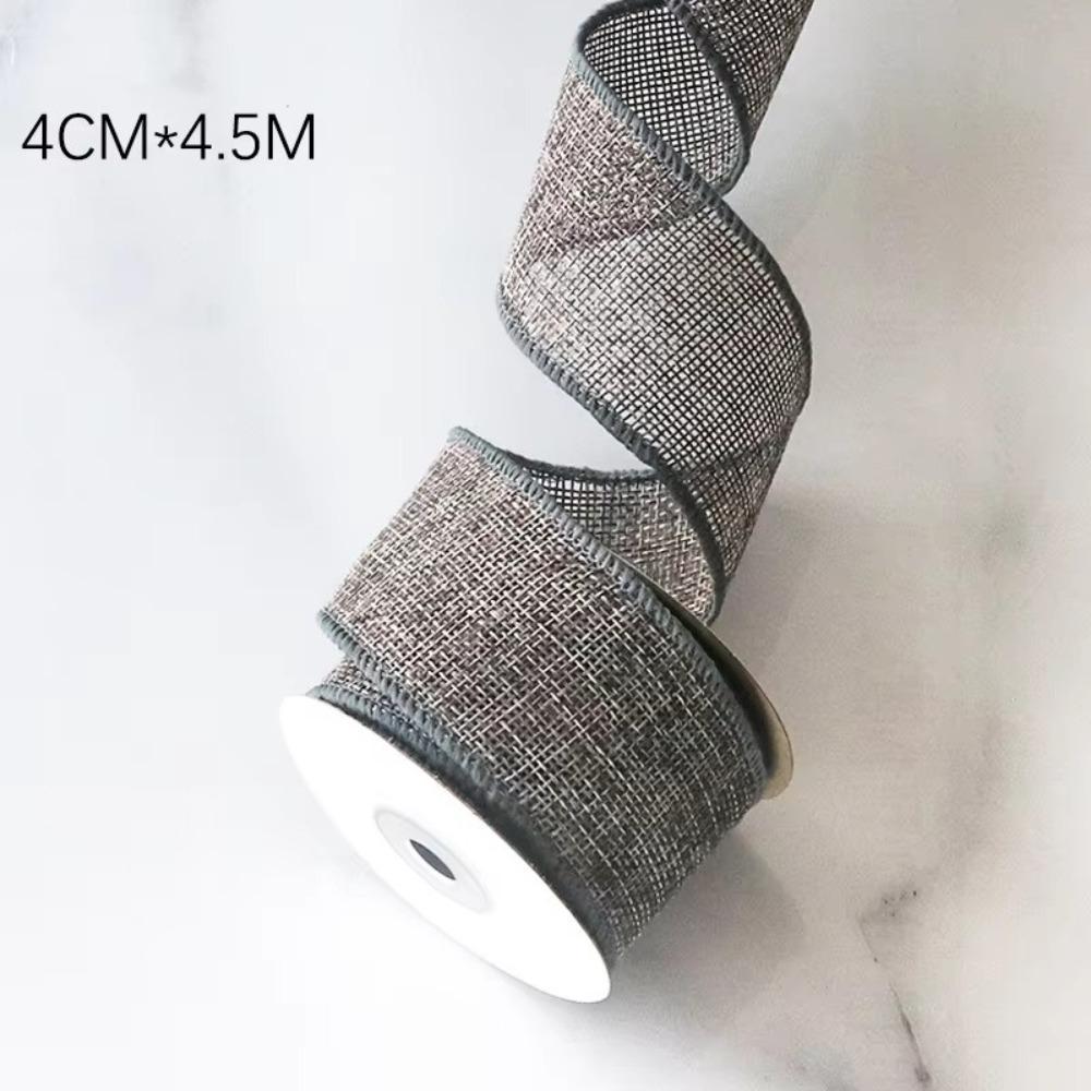 4.5M/Roll Crafts Ribbon Bows DIY Fabric Ribbon Vintage Gifts Packaging Material