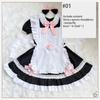 Sweet Maid Outfit Women Anime Maid Costume Fancy Dress Cosplays Costume Maid Dress with Sock Headwear Apron Bustel