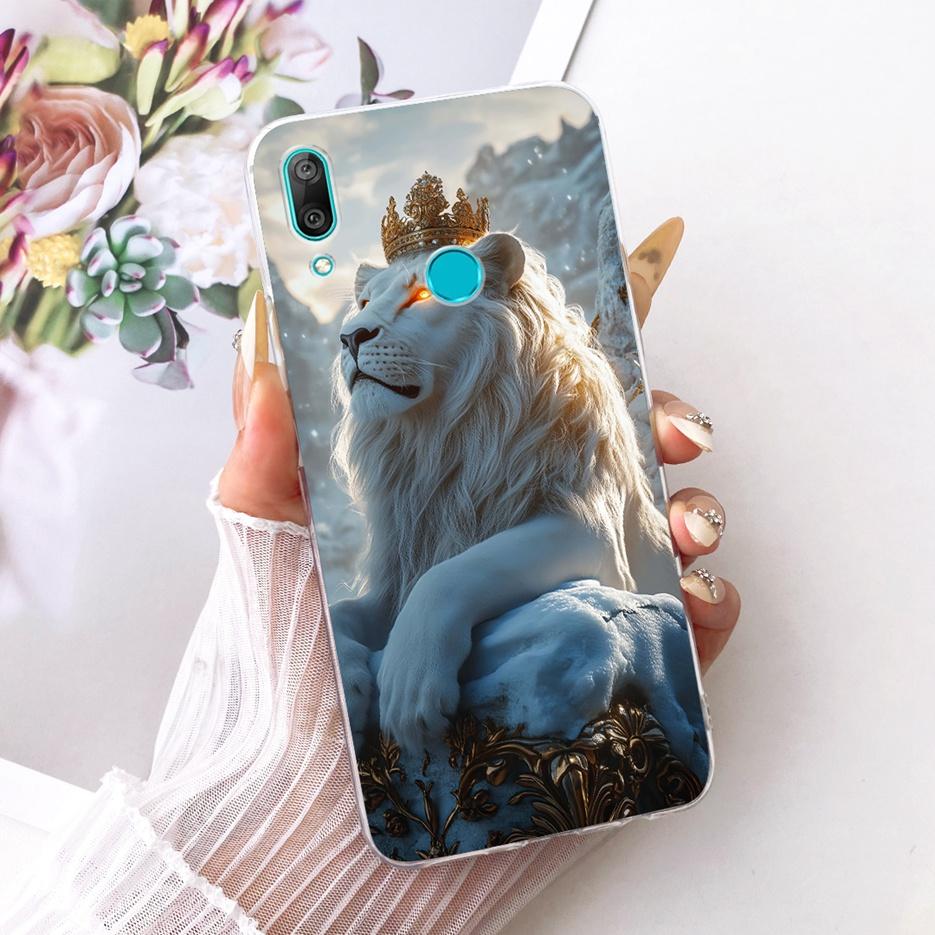 For Huawei Y7 Prime 2019 Case DUB-LX3 Cute Lion Fashion Painted Cover Soft Slim Phone Case For Huawei Y7 Pro 2019 Y 7 2019 Shell