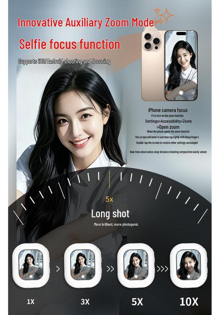 Mini Magnetic Selfie Stick with Remote and Screen Mirroring for Vlogging