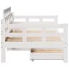 Vidaxl Daybed with Drawers, White, 80X200 Cm, Pine Wood