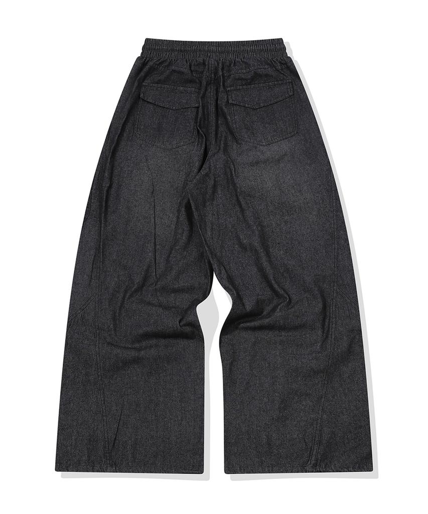 CPGN STUDIO Washed Balloon Cargo Denim Pants Black