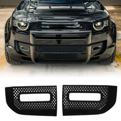 Ornament Capac Grilă Lampă Ceață Negru Lucios pentru Mașină LR129432 Înlocuire pentru Land Rover Defender 90 110 130 L663 2020 și Modele Ulterioare