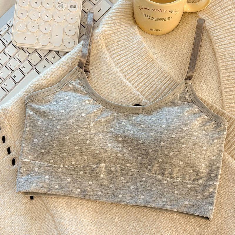 Cotton Sports Bra for Junior High & High School Girls - Seamless, Fixed Cup, Shockproof & Breathable