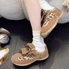 fashion Women's Fashion Leopard Flat Sports Shoes Lightweight Lace Up Running Sneakers Women Casual All-Match Non Slip Womens Trainers