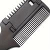 1 Professional 2-in-1 Shaving and Hair Styling Comb - Preloaded Blades, Ergonomic Black Handle, ABS & Stainless Steel Materials, Sulfate Free Formula