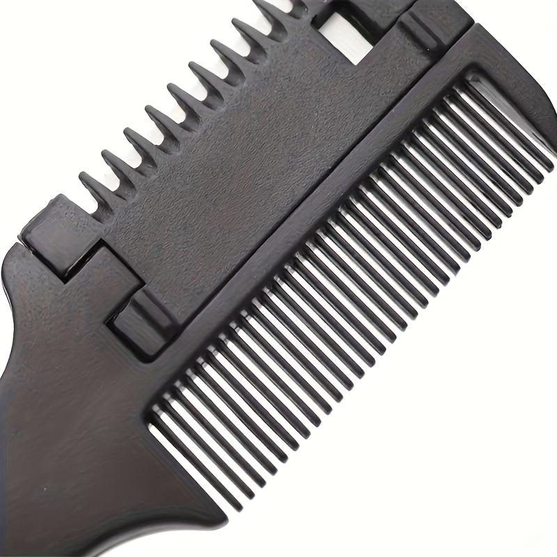 1 Professional 2-in-1 Shaving and Hair Styling Comb - Preloaded Blades, Ergonomic Black Handle, ABS & Stainless Steel Materials, Sulfate Free Formula