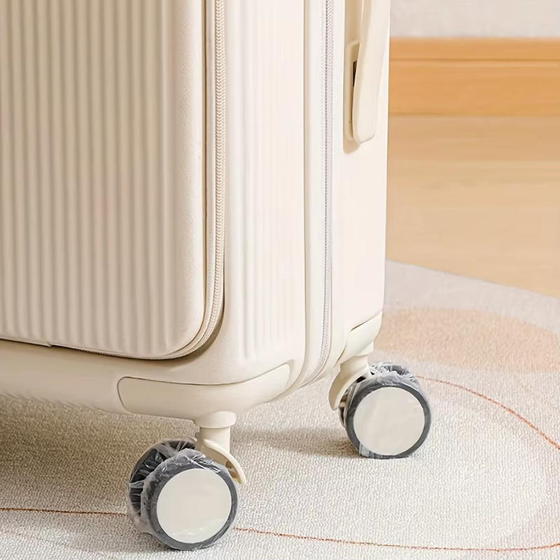 50/80pcs Dustproof Suitcase Protectors Luggage Wheels Cover Dust Film Office Chair Wheel Protector Cover Multipurpose Microphone Elastic Sleeve
