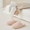 Home silent linen slippers men's indoor non-slip soft sole silent couple slippers high-end four-season cotton shoes
