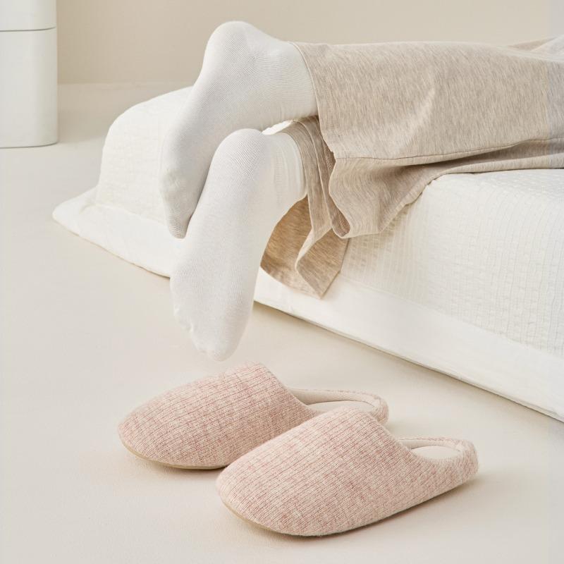 Home Silent Linen Slippers Men's Indoor Non-slip Soft Sole Silent Couple Slippers High-end Four-season Cotton Shoes
