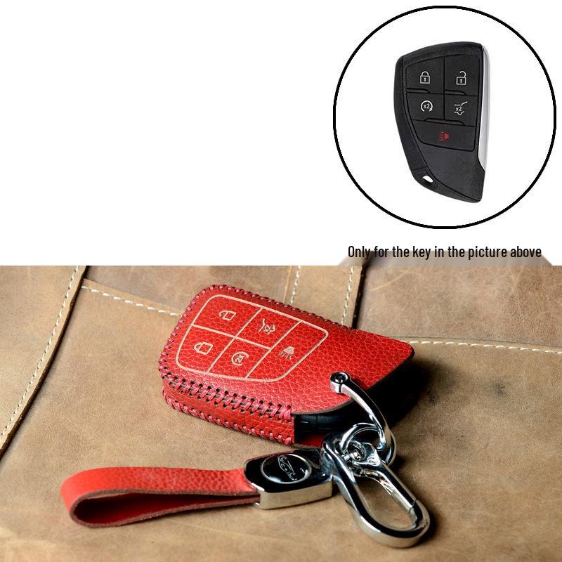 Premium Genuine Cowhide Key Case for Buick Envision: Secure Buckle Set