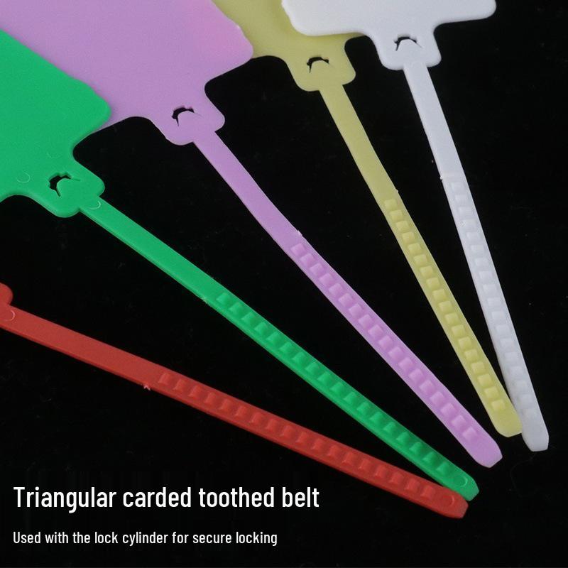 Reusable Colored Label Zip Tie with Integrated Hang and Marker Tags