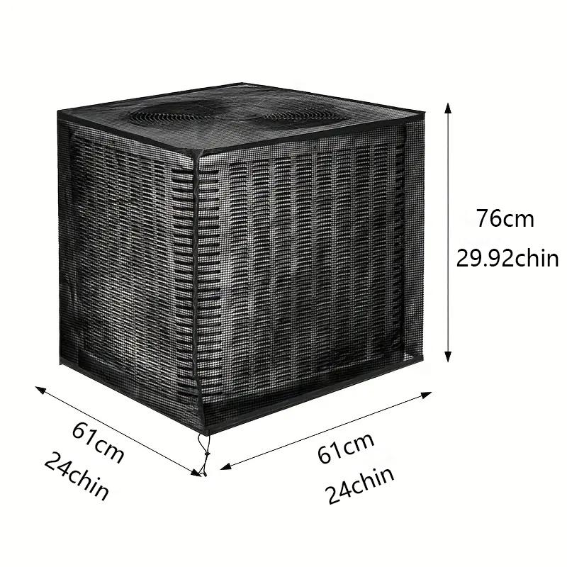 All-Season Outdoor AC Cover - Black Mesh, Sleek Design for Window Units, Weather Resistant Shield