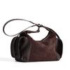 New Ladies leather multi pocket practical diagal cross bags women's suede bag fashiable designer style trendy shoulder bag