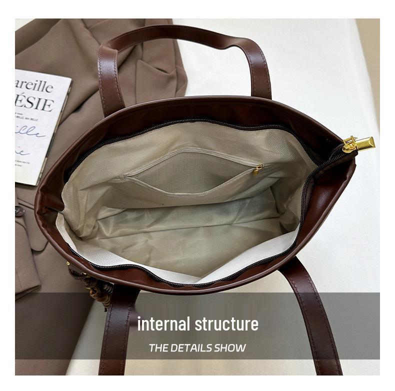 2025 Women's Versatile Retro Tote: Large-Capacity Underarm, Shoulder & Crossbody Bag