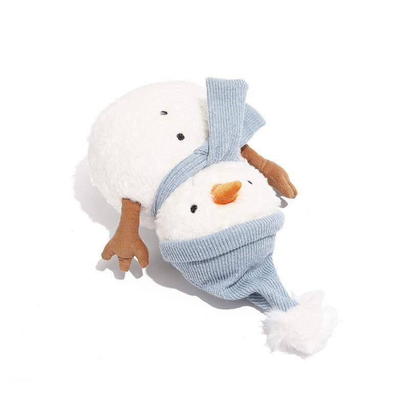 Sammy Snowman Soft Plush Toy Cute Stuffed Doll Comfort Companion Fluffy Plush Figure Holiday Gift For Kids & Girls