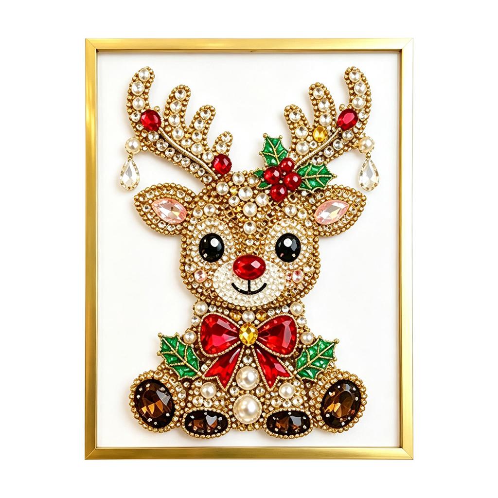 Christmas Tree Jewelry Framed Kit with Supplies for DIY Holiday Decor