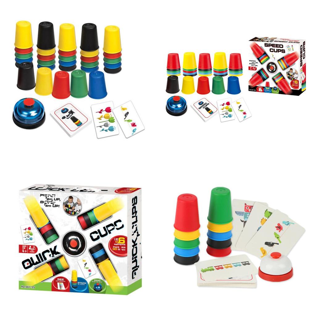 Creative Childrens Stacking Cup Game With Fast Speed Competition For Reaction And Insight Development