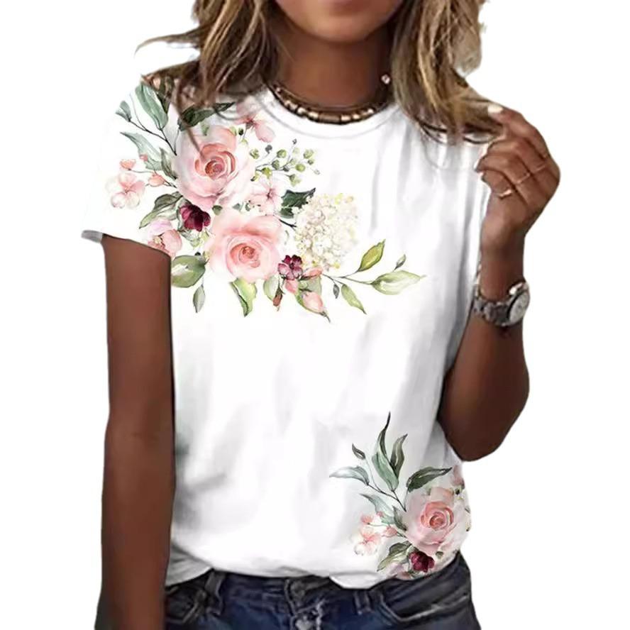 Casual American 3D Printed Short Sleeved T-shirt