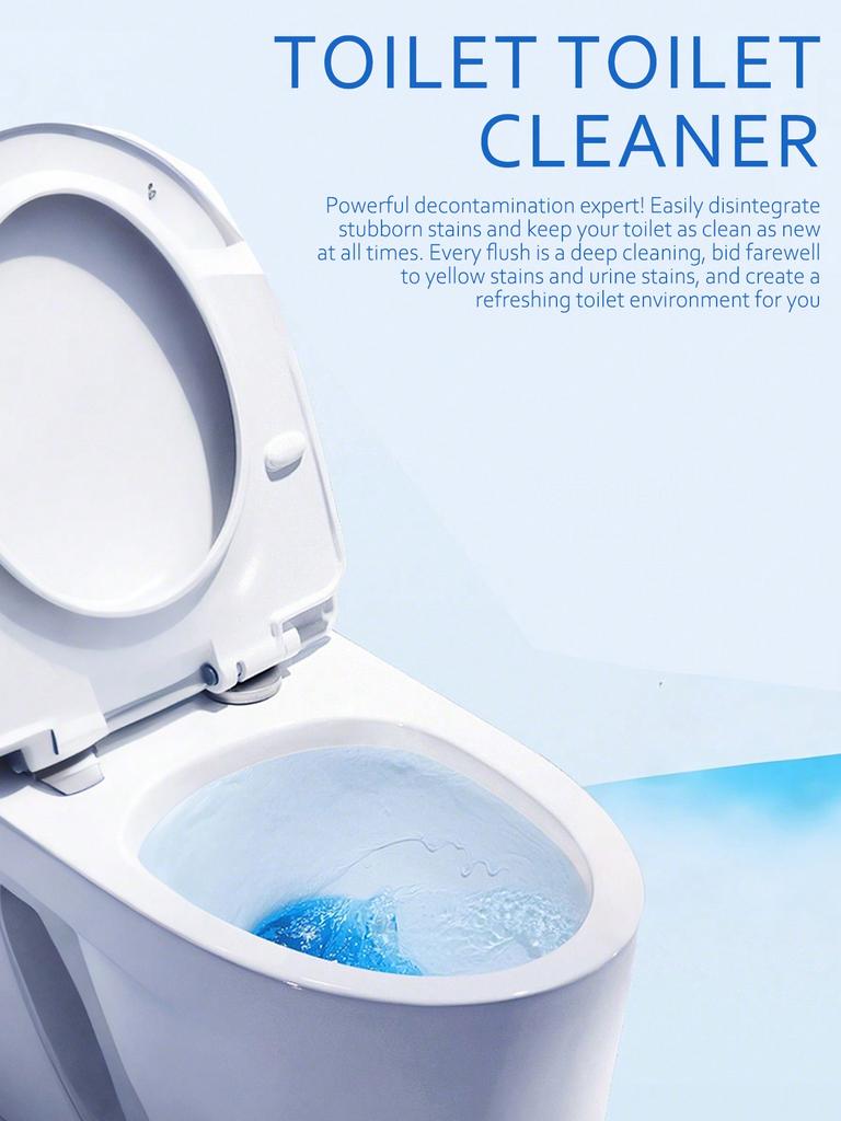 4PCS Automatic Toilet Cleaning Tablets, Bathroom Toilet Water Tank Cleaner, Ocean Fragrance Type, De