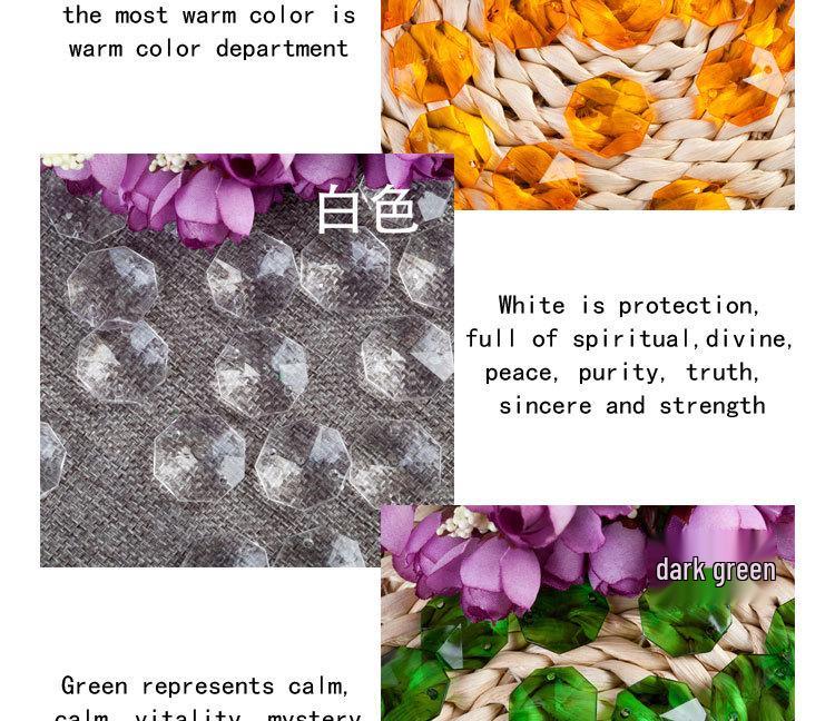 Octagonal Double-Hole Clear Acrylic Beads for DIY Money Tree Crafting