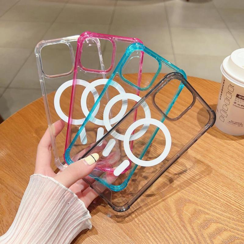 Simple Magnetic Anti Fall Acrylic Phone Case Compatible With Apple Iphone Models
