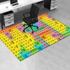1pc Periodic Table,Chemistry,Elements Office Carpet Soft Polyester Non slip Machine Washable Indoor