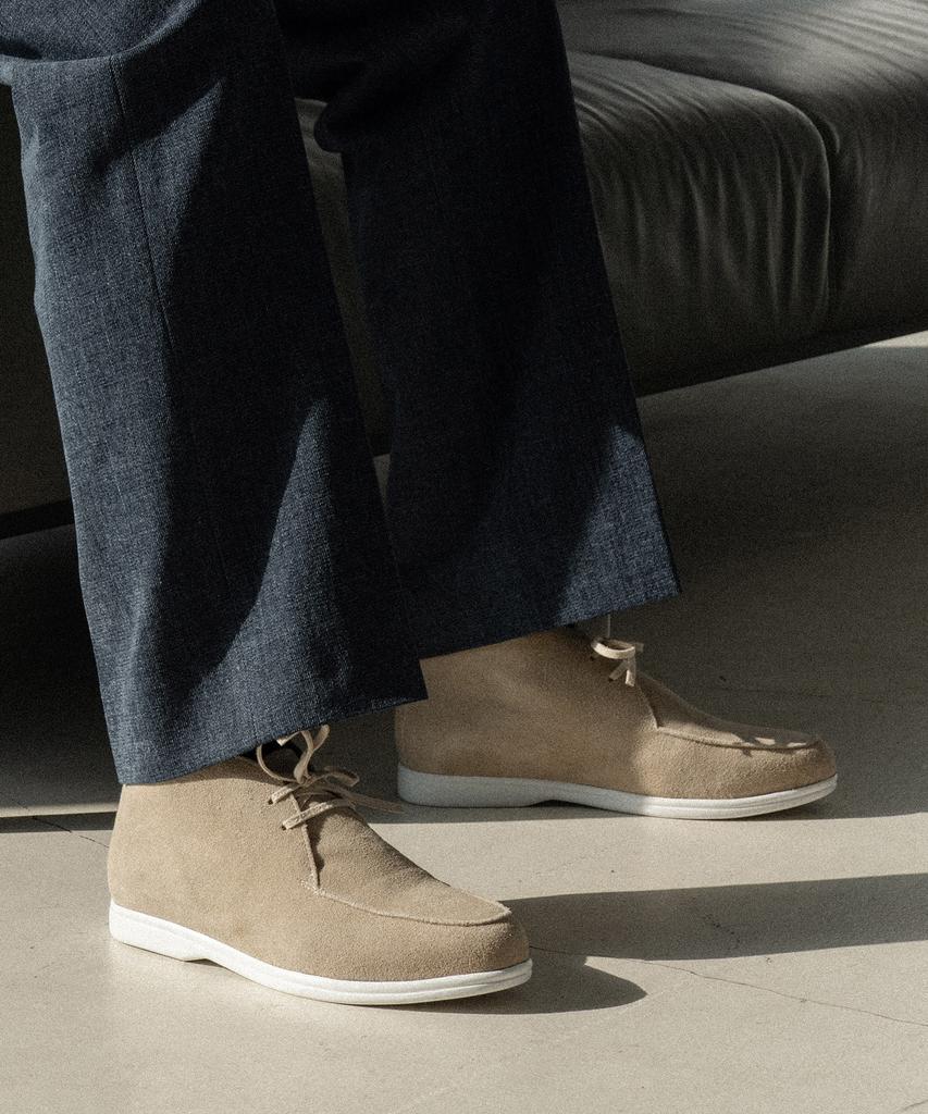 Allclassic Alc4408 Resort Lace-Up Ankle Boots_Ivory Suede