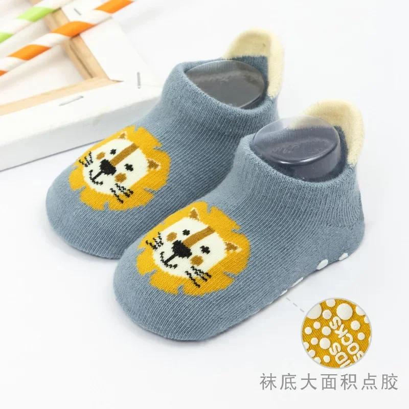 Baby Cartoon Animal Ankle Socks Boys Girls Rubber Dispensing Anti-slip Floor Short Sock for Infant Newborn Cute Cotton Clothes