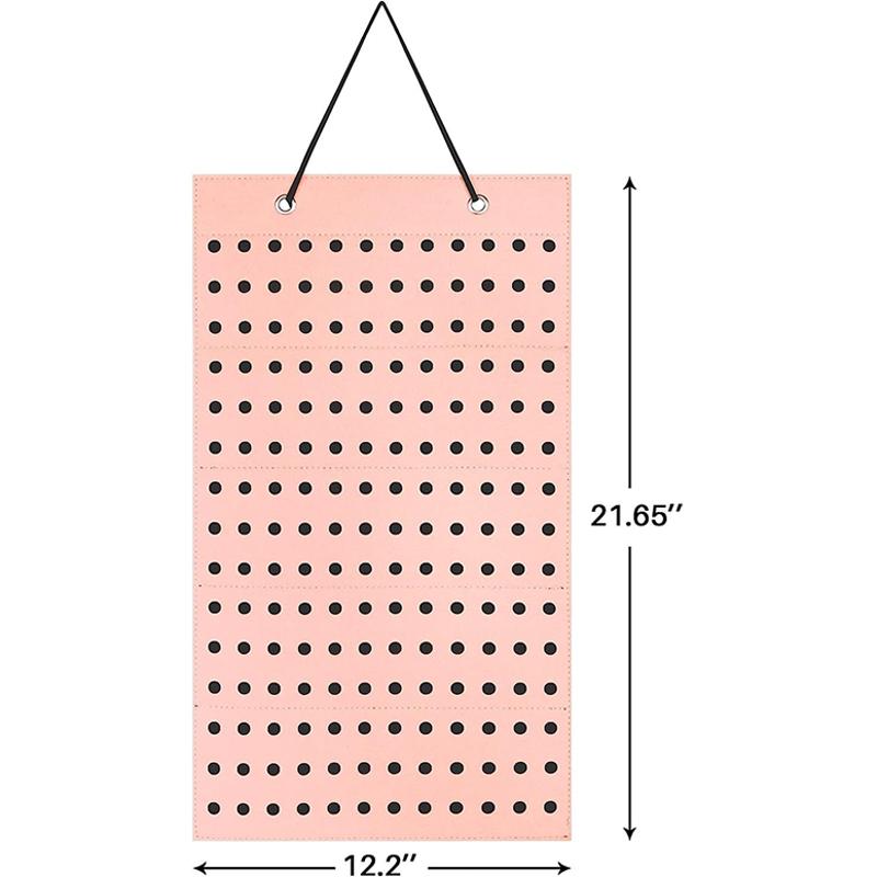 Дисплей для подвесок для обуви Органайзер для подвесок для обуви с 180 отверстиями Хранение значков Подвесной держатель Сумка для хранения украшений для обуви Дисплей для ювелирных изделий 3155cm розовый 788₽