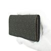 [Inden-ya] Business Card Case Large Capacity Deer Leather Black x Black Lacquer Kameko Pattern 2501-01-003