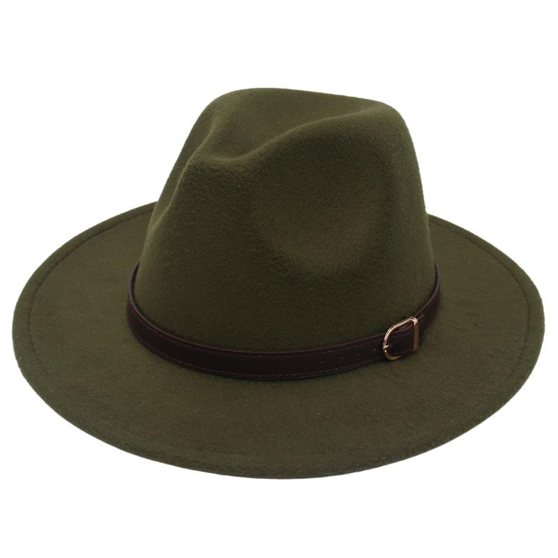 European And American Style Small Belt Top Hat Model Wears And Takes Pictures, Big-Brimmed Jazz Hat Modifies Face Shape, Ethnic Style Men'S And