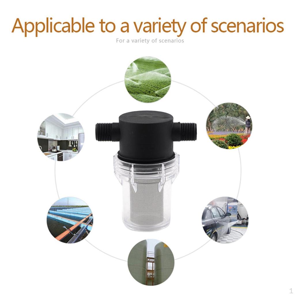 1/2 Inch Garden Watering Filter Aquarium Water Pump Inlet Inline Mesh Strainer Pond Car