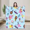 Cartoon Cute Gabby Dollhous Flannel Blanket  Soft Durable Bedding Throws for Bedroom Picnic Fluffy Bedspread Sofa Bed Cover
