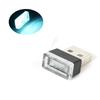 Car Mini USB LED Atmosphere Lights Decorative Lamp Blue and Red Purple White Interior Light PC Portable Plug