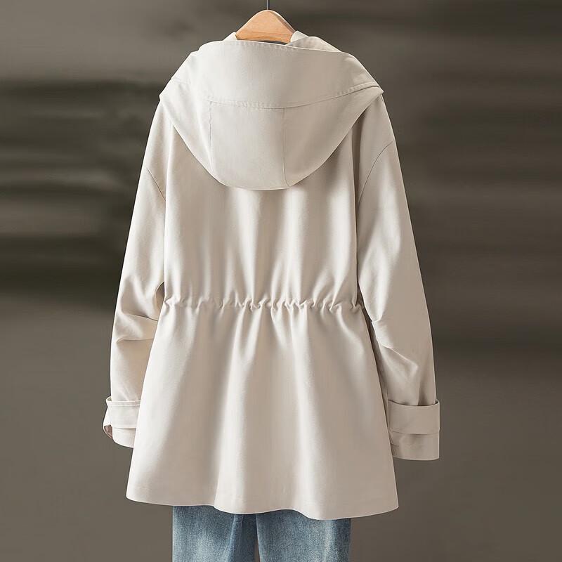 Women's Hooded Loose-Fit Long Sleeve Jacket