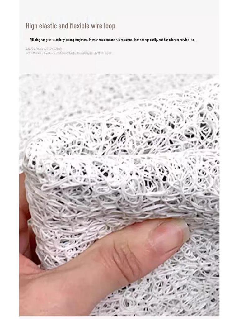 Non-Slip Dirt-Resistant Entryway Doormat - Cuttable, Easy-Clean Coil Carpet for Front Door