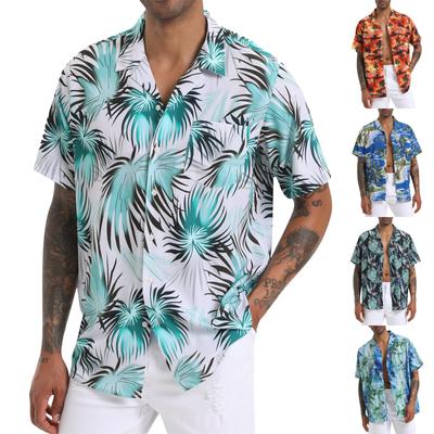 Hawaii-Hemd für Herren, Herren-Bowling-Hemden im Vintage-Stil, kurzärmelig, Sommer-Strandhemd
